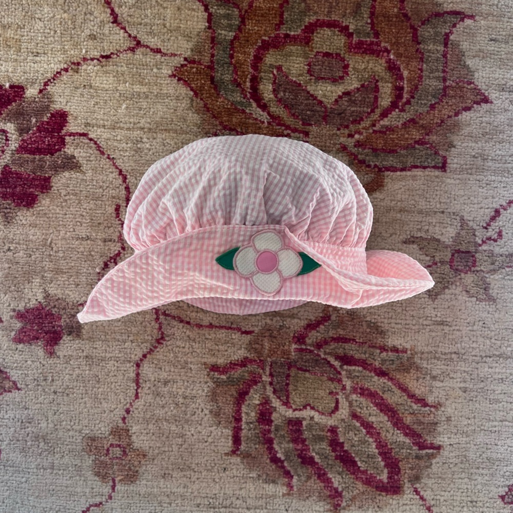 Vintage Searsucker Baby Girl Hat